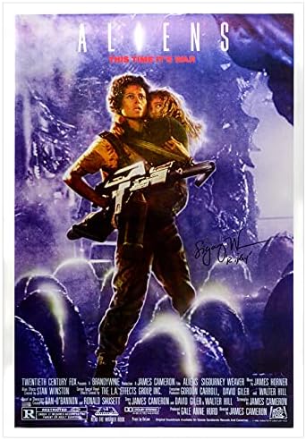 Sigourney Weaver Autografirani 1986. Aliens 26,5x38.5 Jednostrani filmski plakat