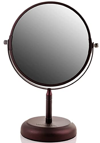 Desktop kozmetičko ogledalo Ovente 7, povećanje 1X i 5X, rotirajući obostrane okrugli lupa, savršen za komoda, komoda, ured i kupaonica,