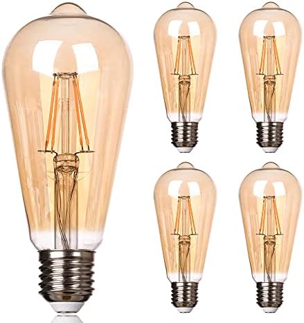 5 4 pakiranja Edison žarulja, LED žarulje sa žarnom niti na bazi 926, Vintage 964 žarulje s mogućnošću zatamnjivanja, ekvivalent 60