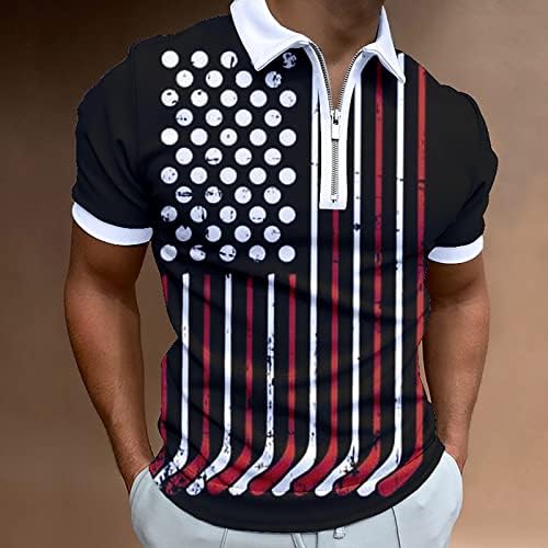 BMISEGM Ljetne majice muške muške američke zastave Patriotska košulja za muškarce 4 srpnja mišićne košulje sputavaju ogrlice