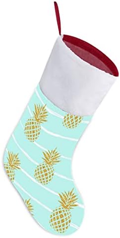 Ljetni zlatni ananas Personalizirani božićni čarapa Kućni dom božićni drveni kamin Viseći ukrasi