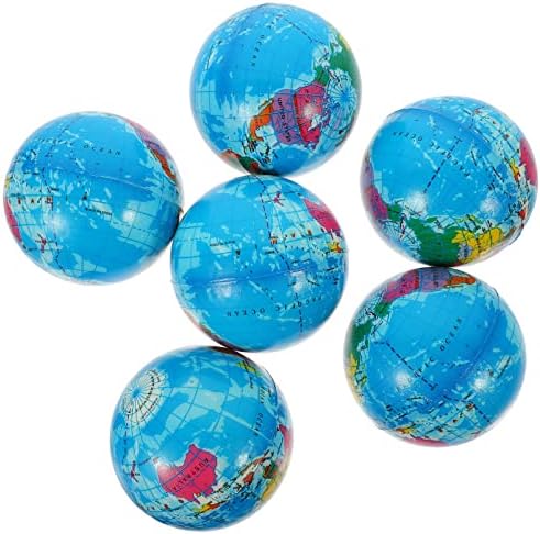 OpeRaTacx Mini Globe Stress kuglice: 6pcs World Earth Culls kuglice mekane pjene planete stresa napetosti igračaka za kuglice za kuglice
