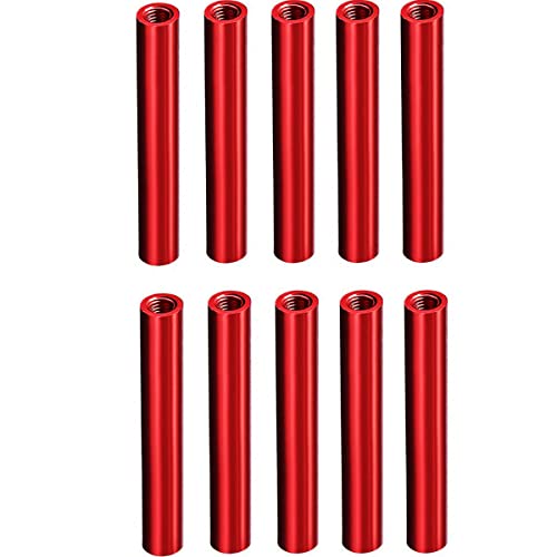 Okrugli aluminijski odstojnici s crvenim ženskim navojem, Aluminijski odstojnici od 93 do 10 mm za PCB-e za bespilotne četverokoptere,