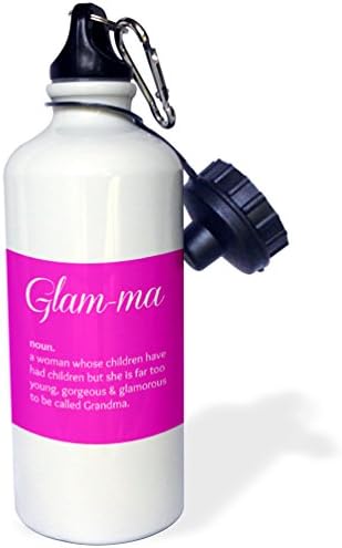 3Drose Tisak glam-ma, vruće ružičaste pozadinske sportske boce za vodu, 21 oz, višebojan
