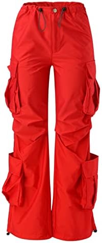 Teretne hlače Bagggy Visoki struk Sport Sport Tweatpants Casual Opušteno uklapanje s džepovima Gym Joggers za žene teretne smetnje