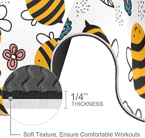 Ručno oslikana cvjetna prostirka za jogu masne pčele ekološki prihvatljiva Protuklizna prostirka za fitness za pilates i vježbe na