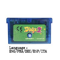 ROMGAME 32 -bitna ručna konzola za video igre Caredge Cartridge Dogz 2 eng/fra/deu/esp/ita jezik EU verzija plava školjka