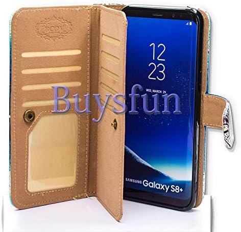 Torbica-novčanik Galaxy S8 Plus,Bcov Black Dog Red Višenamjenski flip-kožna torbica-knjiga, novčanik s uredom za kreditne kartice,