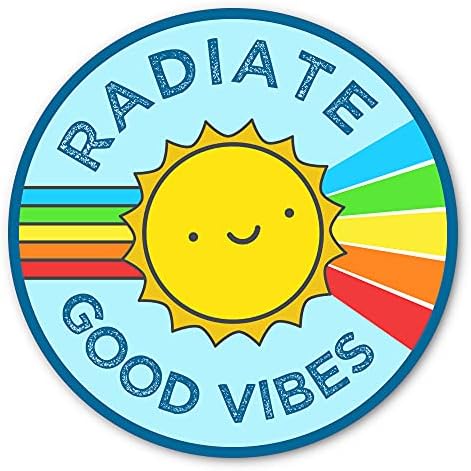 Naljepnica zračenja pozitivnošću | Dobre vibracije LGBT Rainbow Pride Yoga Mandala Meditacija vinil naljepnica | Bolje od magneta |