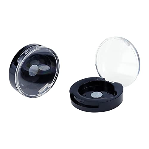 5 4 pakiranja prazne Futrole za sjenilo okrugli magnetski spremnik za paletu sjenila za oči i ruž za usne za putni uzorak - crna