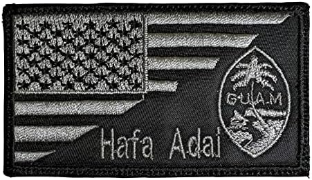 USA Guam Flag Hafa Adai Patch - Smiješno taktički vojni moral vezeni učvršćivač učvršćivača zakrpa