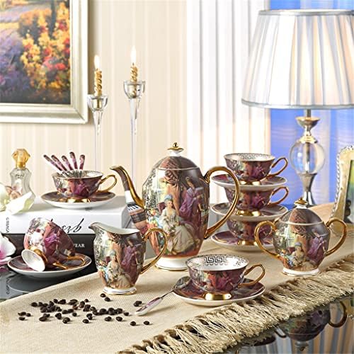 Liuzh retro čaj set europskog keramičkog seta za kavu porculan čaj čaša lonac cvijet čaj čaj čaj čaša šećerna zdjela