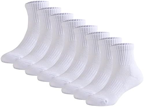 Jormatt 8 parova dječačke čarape za djecu s niskim rezanim čarapama za djecu, djevojke na pola jastuka atletskih čarapa za gležnjeve