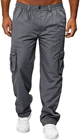 AIFARLD muške teretne hlače s džepovima pamučne planinarske trenirke casual atletski jogger sportovi na otvorenom hlače opuštene fit