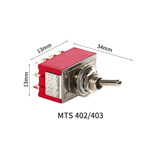 5pcs/lot mts -403 Perforatni promjer 6 mm samo -zaključavanje 12 pin - isključeno - OFF - na 4PDT 3 Pozicije Preklopka prekidača