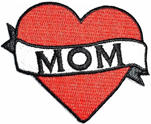 Volim mamu super mamu crveni srčani patch simbol diy željezo na patch željezo dizajnerska flaster koja se koristi za darove zanate