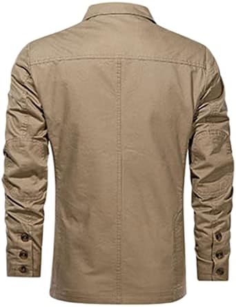Geografska jakna muškarci muški modni jednostavni kamuflažni džep kardigan odijelo botton džempera jaknu obični zatvarač