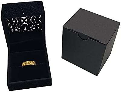 Kutija za nakit s prstenom _ prekrasna Vintage rezbarena kutija s cvjetnim uzorkom za prstenje i naušnice na nositelju za prijedlog