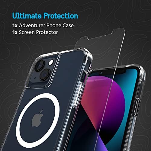 Pelican iPhone 13 Slučaj sa zaštitnikom zaslona [Kompatibilno s Magsafe] [zaštita od kapljice od 10ft MIL-a] Poklopac kućišta za iPhone