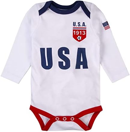BDONDON novorođenče, djevojaka Odjeća jedinstvena nogometna dres dugih rukava Onesie bodisuit 0-18 mjeseci za dijete dojenčad