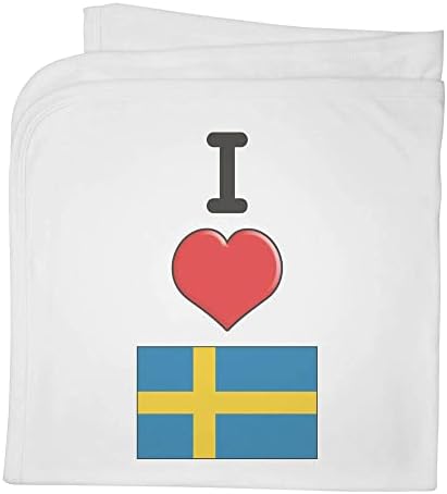 Azeeda 'volim švedsku' pamučnu deku / šala