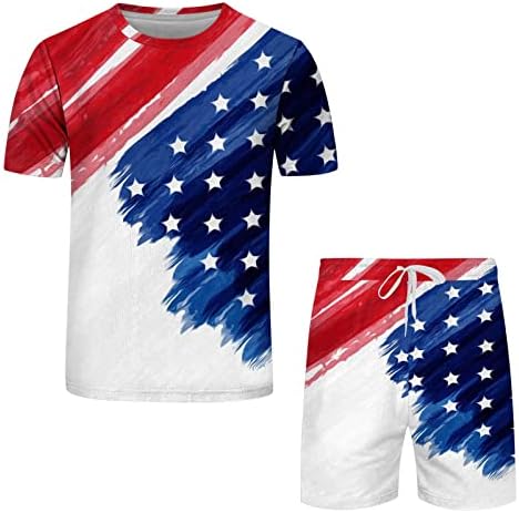 Muške košulje za muškarce Muška zastava za Dan neovisnosti Proljeće Ljeto sportsko odijelo za slobodno vrijeme udobno prozračno odijelo