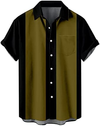 2023 Nova muška ljetna ležerna printa plus košulja s kratkim rukavima skretanje košulje s poklopcem majice
