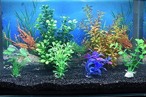 Set umjetnih akvarijskih biljaka od 12 pakiranja, Plastični ukras za akvarij, netoksičan i mekan, siguran za ribe