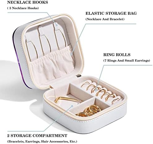Mini putna prijenosna Torbica za nakit za prsten, privjesak, naušnice, kutiju za organizatore ogrlice, rođendanske poklone svemirska