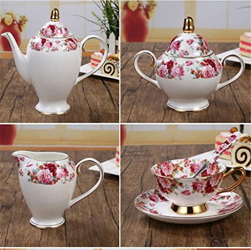 Lkyboa pastoralna cvjetna kost kineska kava set porculanski čaj set keramički lonac vrhnja šećerna zdjela čajnika čajnik set