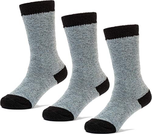 Zabavni nožni prsti djeca 70% merino vuna toplinski izolirana topla posada planinarskih čarapa 3 parova pakiranja
