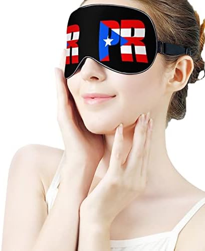 FunnyStar Portorikanska zastava meka maska ​​za spavanje maska ​​za spavanje za spavanje zavenjenih očiju savršeni blokovi svjetlo
