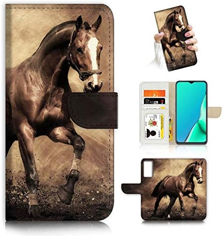 za Samsung S20 FE 4G, S20 FE 5G, dizajnerska torbica-novčanik s gornjim poklopcem za telefon, A8363 Brown Horse