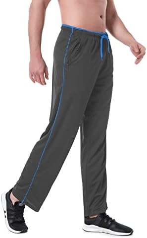 Muške ležerne hlače Classic labave fit Otvoreni dno elastičnog struka za zatvaranje strujanja hlače s džepovima s patentnim zatvaračem
