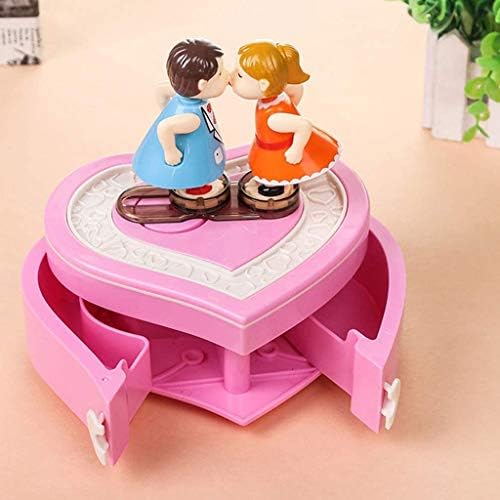 N/Glazbeni nakit Box Heart Music Storage Box s ljubavnim par figurice za Valentinovo poklon djevojke rođendanski radni stol Oranment