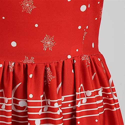 Wytong božićne haljine za žene vintage haljina krznena haljina s ljuljačkom dugim rukavima večernja haljina