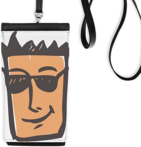 Sunčana naočala skica crtana telefonska torbica za novčanik viseća mobilna vrećica crni džep