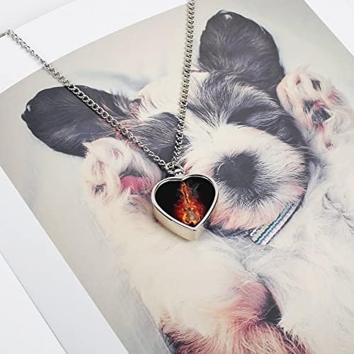 Plamteća Električna gitara ogrlica za kućne ljubimce s pepelom mačke pas privjesak za uspomenu spomen nakit pokloni