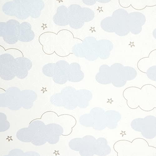 Bujni dekor laku noć Mali Mjesečevi oblaci mekani i plišani obloženi krevetić, 52 x 28 x 9 , plava