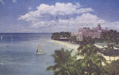 Plaža Waikiki, Havajski razglednica