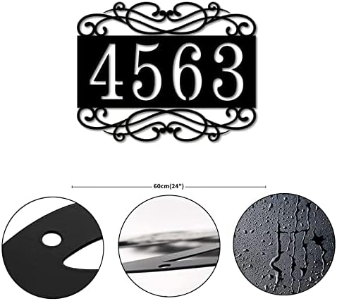 Alioyoit brojevi prilagođenih kuća Jednostavni metalni znak Obiteljski znak Personalizirani veliki čelični metalni zidni umjetnički