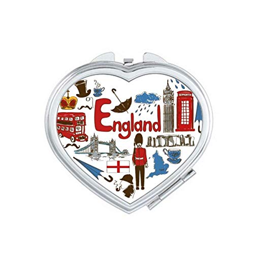 England Love Heart UK Nacionalna zastava ogledalo Malifikacija prijenosnog ručnog džepa