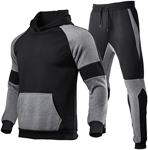 FSAHJKEE HOMBRES SWAET DIJELO Sports, odijelo za vježbanje postavlja trening trening odijela 2 komada s znojnim stazama