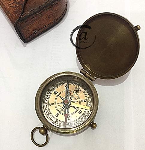 AV mesing kompas s kožnim kućištem pomorski kompas - Pokloni za oca/majku/muškarce/žene
