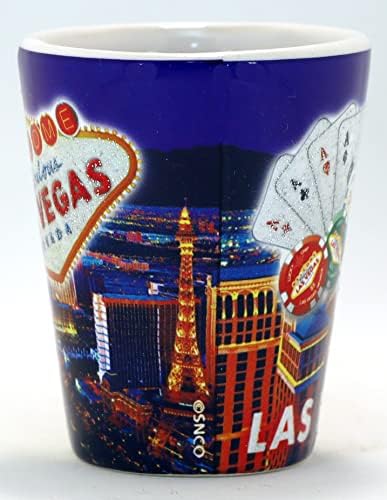 Las Vegas, Nevada, čaša sa sjajnim rotirajućim kockama