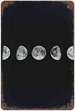 Mjesečeve faze dobrodošli limeni znak vintage željezo slika zid metalni plakat Viseće ploče ukras Smiješni zanat