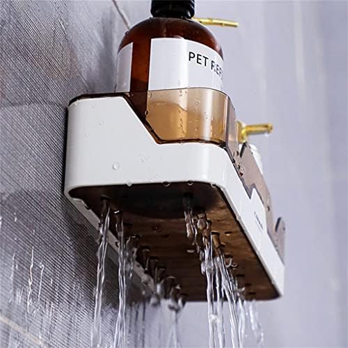 Wxxgy zidni stalak za kupaonicu za odlaganje šampona plastični stalak za pohranu kuhinjskog pribora za kupaonicu/2pcs-Gold/29,5 x 11