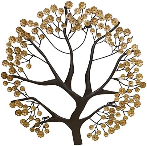 Moja lagana domaća jesensko stablo života Zlatno smeđi držač za fotografije zidna skulptura s željeznom karticom