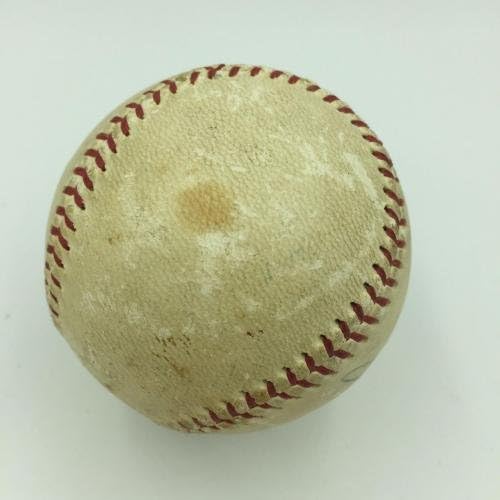 1963. Ernie Banks potpisao igru ​​korištena National League Chicago Cubs Baseball JSA CoA - MLB igra koristila je bejzbol