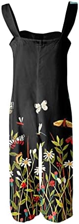 LMSXCT ženska pamučna posteljina Kratka kombinezona cvjetni print kombinezoni kratke hlače ROPPERS CASPLATNE LJETNE BIB SHORTALL s
